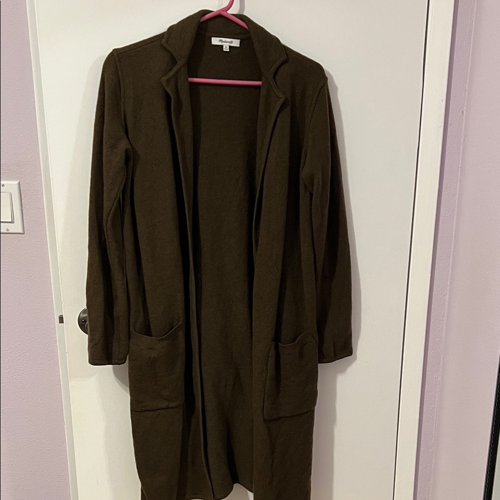 Madewell Brown Wool Cardigan Sweater